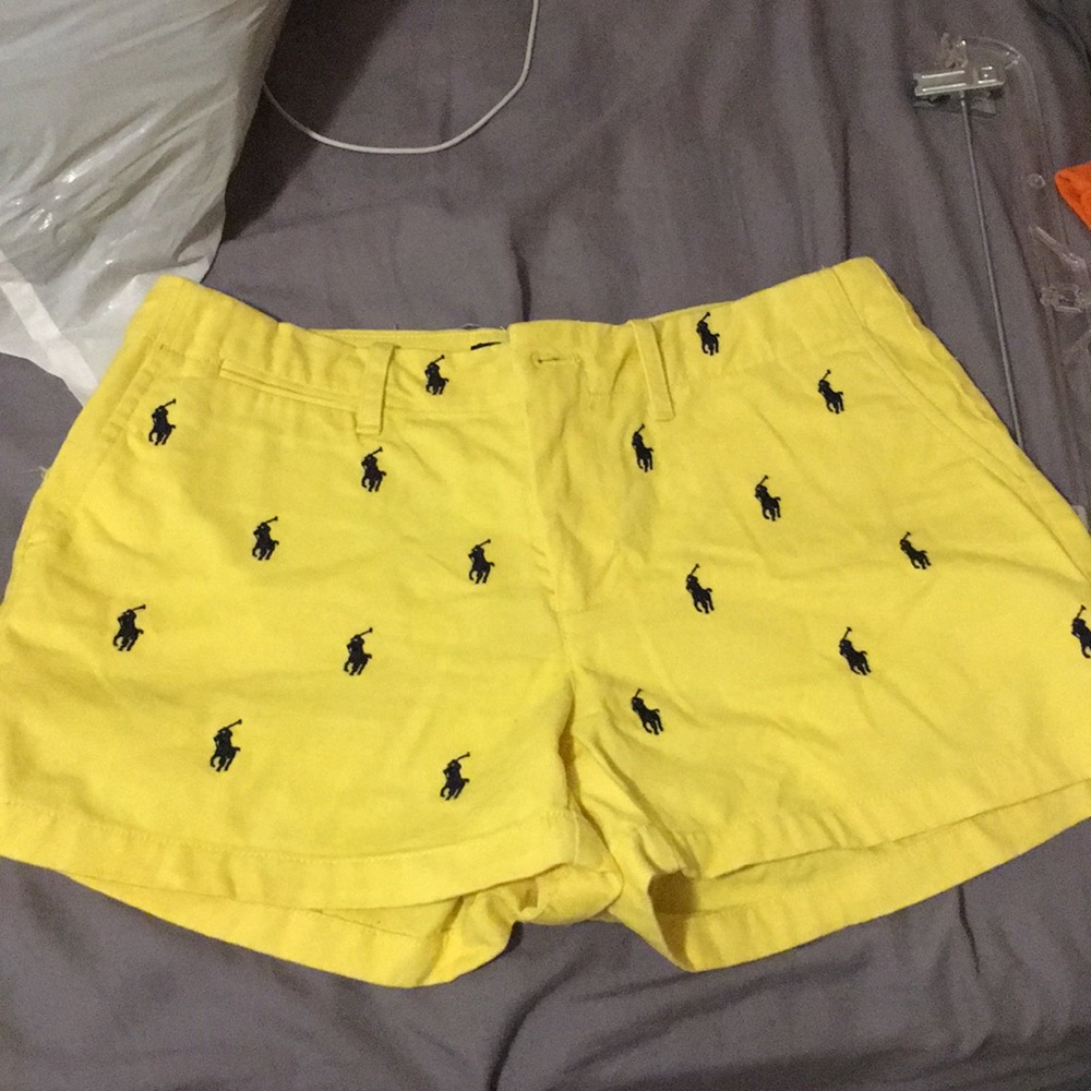 yellow shorts